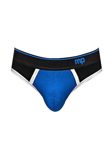 Seksualūs mėlyni vyriški stringai „Panel Thong“