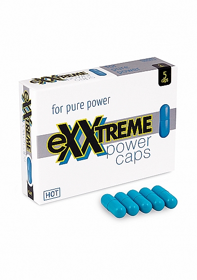 Maisto papildas seksualinei energijai  “Hot Exxtreme Power Caps” - 5 vnt. (galima rinktis kiekį)