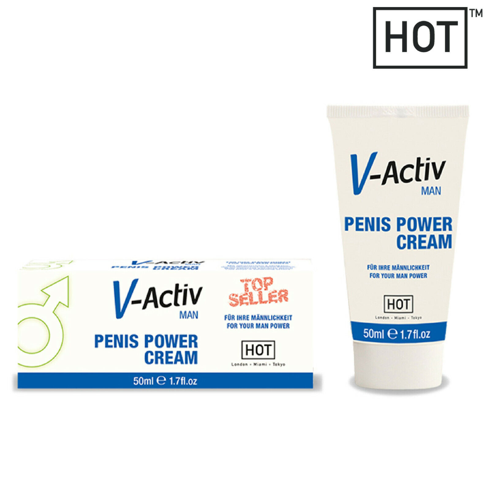 EREKCIJĄ STIPRINANTIS KREMAS “HOT V-ACTIV PENIS POWER CREAM” - 50 ML  
“HOT V-activ Penis Power Cream” - kremas sukurtas tiems, kurie nori daugiau. 
Šis  aukštos kokybės  kremas sukurtas naudojant išskirtinį  kraujotaką stimuliuojančių ir maitinančių ingredientų derinį  bei yra  praturtintas natūraliu ginkmedžio ekstraktu .  
Dėka unikalios sudėties, kremas  iškart sukelia intensyvią kraujotaką varpoje , padidina jautrumą ir orgazmo intensyvumą bei  gali padėti išlaikyti šį poveikį visą naktį . 
Naudojant kasdien, kremas  gali turėti teigiamą poveikį  Jūsų potencijai ir seksualiniam aktyvumui. 
Kaip naudoti?  
Užtepkite šiek tiek kremo ant varpos ir sėklidžių. Tuomet švelniai masažuokite. 
Prieš užsidėdami prezervatyvą palaukite apie 5 minutes, kol kremas visiškai įsigers į odą. 
Preliudija gali būti labai erotiška , jei partneris perima masažo kontrolę.