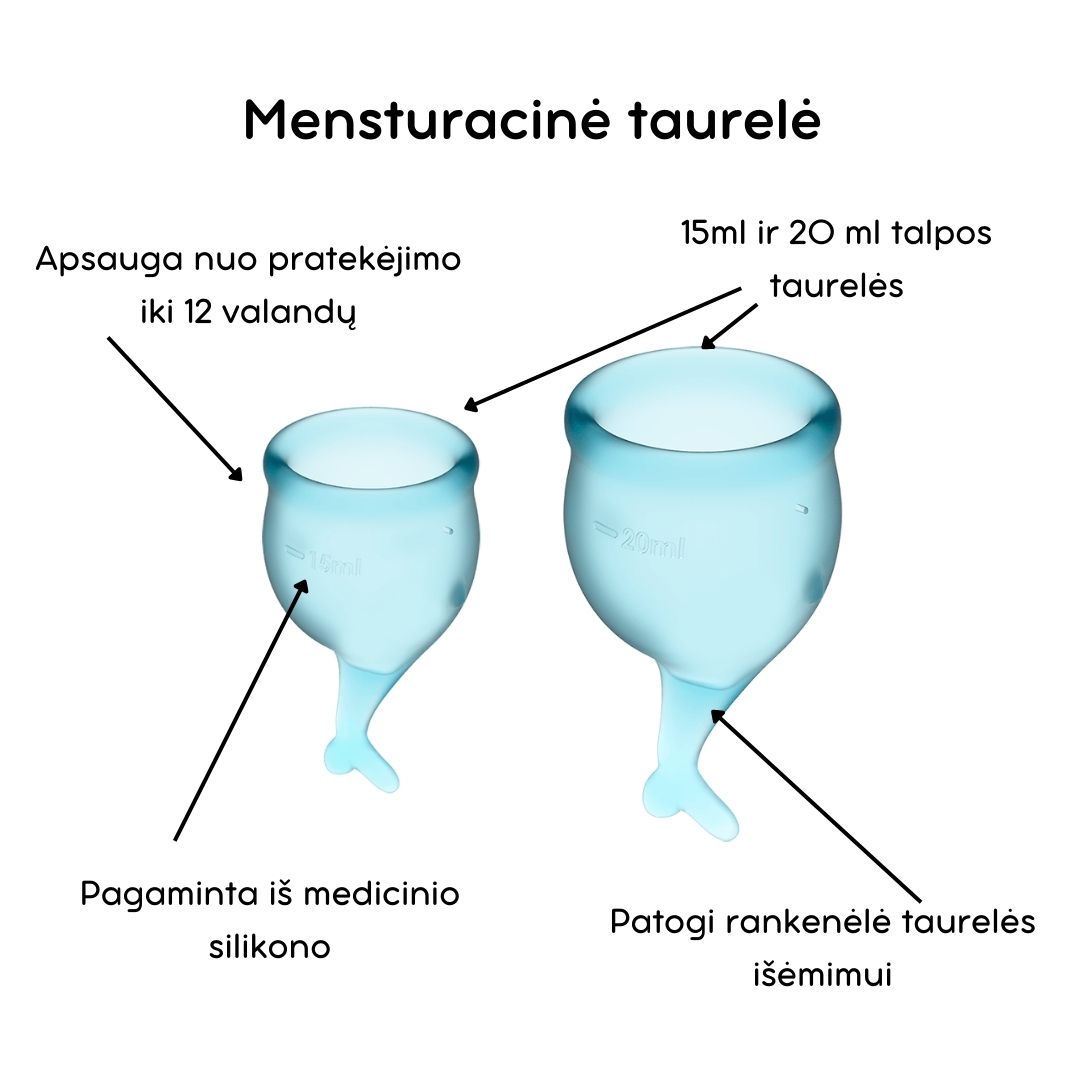 Menstruacinės taurelės Feel Secure - Light blue