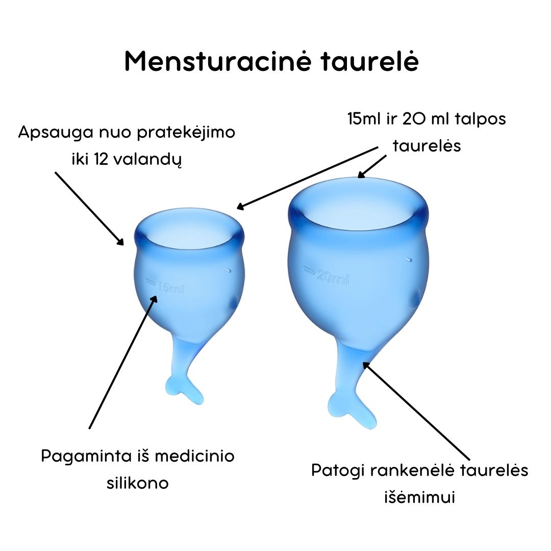 Menstruacinės taurelės Feel Secure - Dark blue