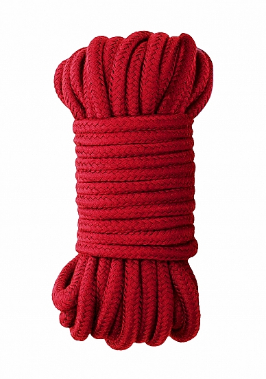 Raudona šilkinė suvaržymo virvė „Japanese Rope“, 10 m.