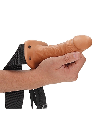 Tuščiaviduris falo imitatorius „Hollow Strap-On without Balls“, 15,5 cm