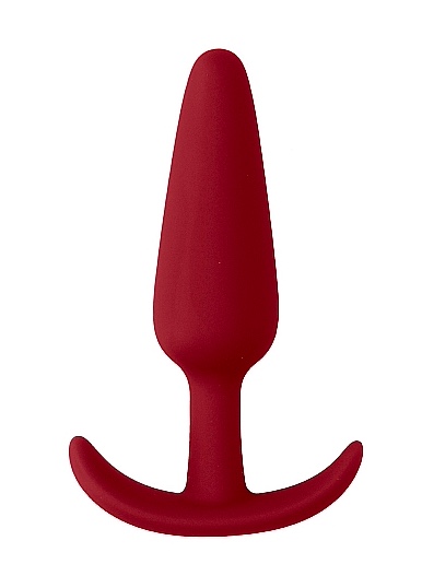 Raudonas analinis kaištis „Narrow Beginner Butt Plug“- 7,5 cm