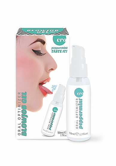 Stimuliuojantis gelis oraliniam seksui “HOT Blowjob Gel Peppermin” - 50 ml (galima rinktis skonį)