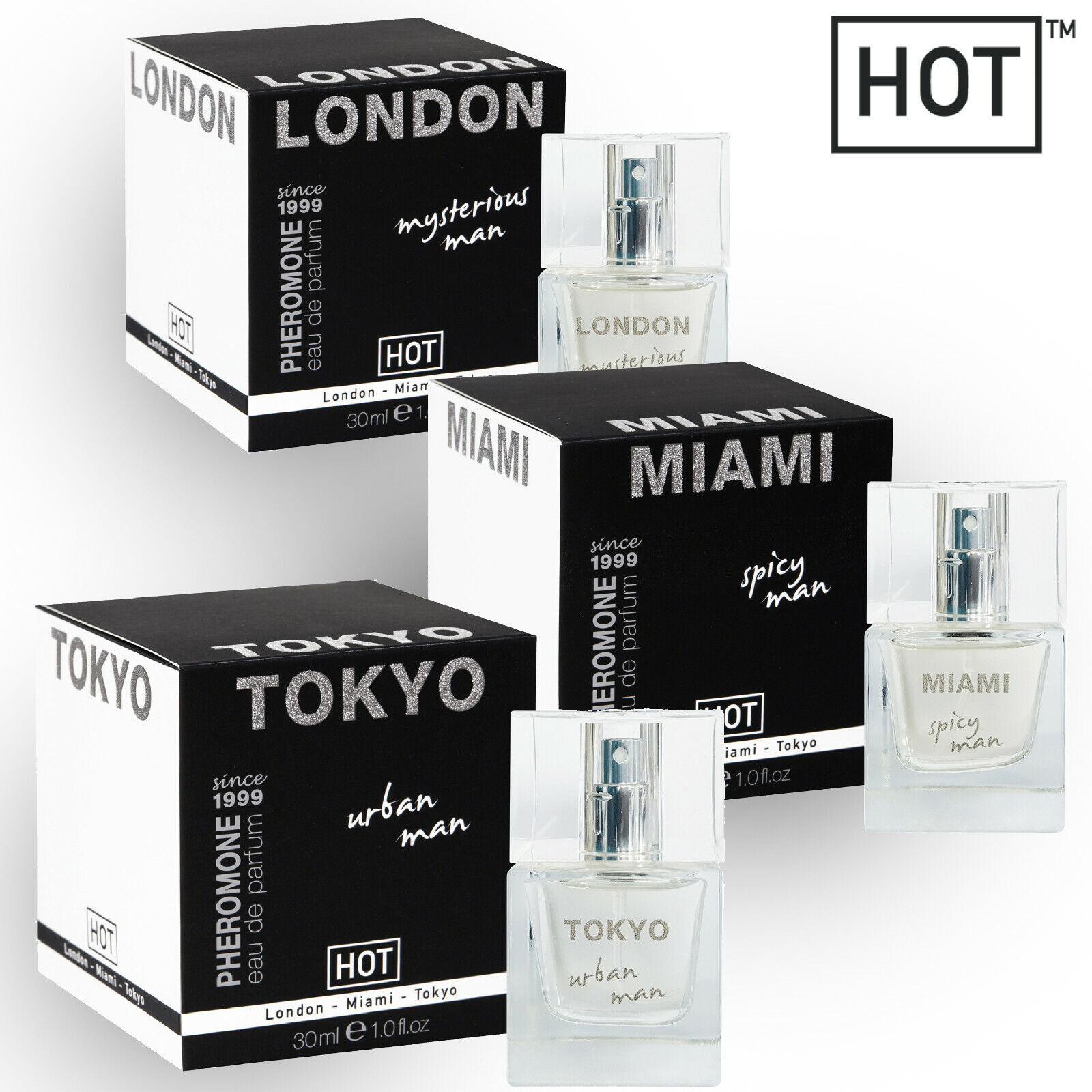 FEROMONINIAI KVEPALAI VYRAMS “HOT LONDOM MYSTERIOUS MAN” - 30 ML  
“HOT London Mysterious Man”  - feromoniniai kvepalai sukurti  specialiai vyrams, kurie nori privilioti moteris.   
Šie  aukštos kokybės  kvepalai buvo  įkvėpti didžiųjų pasaulio miestų dvasios , į kurią galėsite pasinerti kruopščiai atrinktų aromatų dėka. 
Kvepalai sukurti naudojant  ypatingą ir seniai išbandytą androstenolio ir androstenono feromonų mišinį , kuris leis Jums pritraukti visas norimas moteris. 
Kvapų natos:  bergamotės, kalendra, muskatas. 
Norėdami gauti geriausią efektą, kvepalus purkškite ant kaklo ar riešo.  
Feromonai  - tai cheminės medžiagos, kurios gali priversti žmogų jausti trauką kitam žmogui. Moksliškai įrodyta, kad tiek vyrai, tiek moterys teikia pirmenybę tam tikros rūšies feromonams. 
 