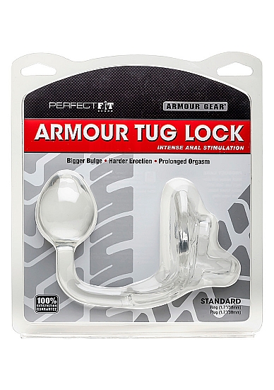 Penio žiedas Perfect Fit Brand Armour Tug Lock Medium Plug, permatomos spalvos