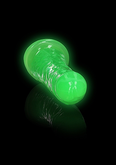 Žalias tamsoje švytintys dildo – 15,5 cm