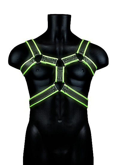 Tamsoje švytintys krūtinės diržai vyrams – L/XL