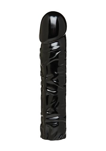 Juodas sekso mašinos priedas realistiškas falo imitatorius – 20 cm